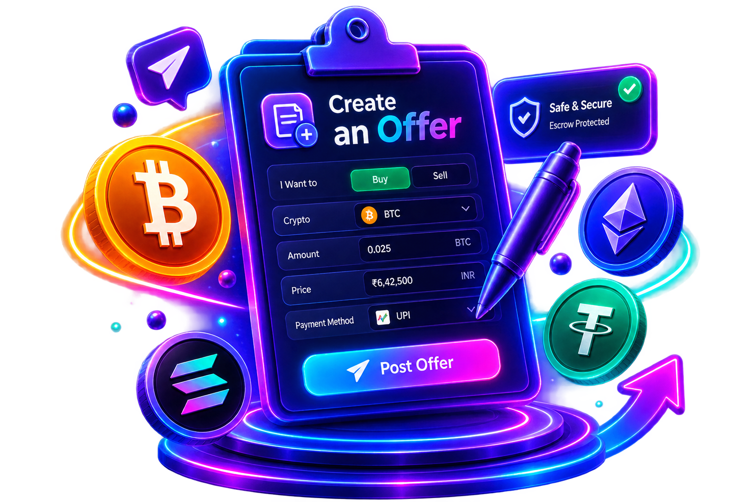 Create a crypto offer